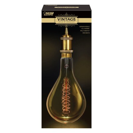 Feit Electric Feit 60 W PS52 Decorative Incandescent Bulb E26 (Medium) Amber 1 pk PN/BB/BZ/PS52